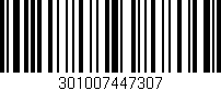 Código de barras (EAN, GTIN, SKU, ISBN): '301007447307'