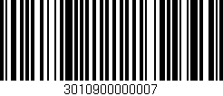 Código de barras (EAN, GTIN, SKU, ISBN): '3010900000007'