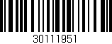 Código de barras (EAN, GTIN, SKU, ISBN): '30111951'