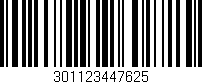 Código de barras (EAN, GTIN, SKU, ISBN): '301123447625'