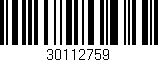 Código de barras (EAN, GTIN, SKU, ISBN): '30112759'