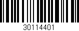 Código de barras (EAN, GTIN, SKU, ISBN): '30114401'
