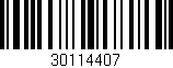 Código de barras (EAN, GTIN, SKU, ISBN): '30114407'