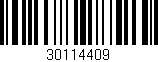 Código de barras (EAN, GTIN, SKU, ISBN): '30114409'