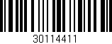 Código de barras (EAN, GTIN, SKU, ISBN): '30114411'