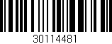 Código de barras (EAN, GTIN, SKU, ISBN): '30114481'