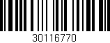 Código de barras (EAN, GTIN, SKU, ISBN): '30116770'