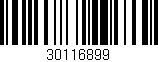 Código de barras (EAN, GTIN, SKU, ISBN): '30116899'