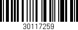 Código de barras (EAN, GTIN, SKU, ISBN): '30117259'