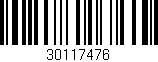Código de barras (EAN, GTIN, SKU, ISBN): '30117476'