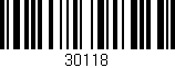 Código de barras (EAN, GTIN, SKU, ISBN): '30118'