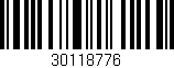 Código de barras (EAN, GTIN, SKU, ISBN): '30118776'
