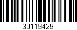 Código de barras (EAN, GTIN, SKU, ISBN): '30119429'