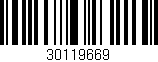 Código de barras (EAN, GTIN, SKU, ISBN): '30119669'