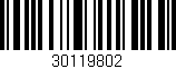 Código de barras (EAN, GTIN, SKU, ISBN): '30119802'