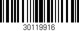 Código de barras (EAN, GTIN, SKU, ISBN): '30119916'