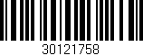 Código de barras (EAN, GTIN, SKU, ISBN): '30121758'