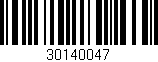 Código de barras (EAN, GTIN, SKU, ISBN): '30140047'