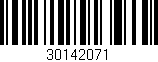 Código de barras (EAN, GTIN, SKU, ISBN): '30142071'
