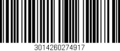 Código de barras (EAN, GTIN, SKU, ISBN): '3014260274917'