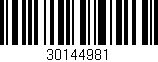 Código de barras (EAN, GTIN, SKU, ISBN): '30144981'