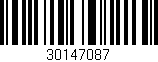 Código de barras (EAN, GTIN, SKU, ISBN): '30147087'
