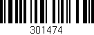 Código de barras (EAN, GTIN, SKU, ISBN): '301474'