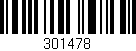 Código de barras (EAN, GTIN, SKU, ISBN): '301478'