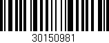 Código de barras (EAN, GTIN, SKU, ISBN): '30150981'