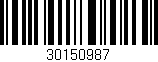 Código de barras (EAN, GTIN, SKU, ISBN): '30150987'