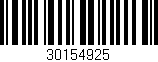 Código de barras (EAN, GTIN, SKU, ISBN): '30154925'