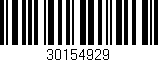 Código de barras (EAN, GTIN, SKU, ISBN): '30154929'