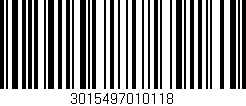 Código de barras (EAN, GTIN, SKU, ISBN): '3015497010118'