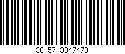 Código de barras (EAN, GTIN, SKU, ISBN): '3015713047478'