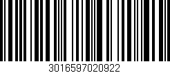 Código de barras (EAN, GTIN, SKU, ISBN): '3016597020922'