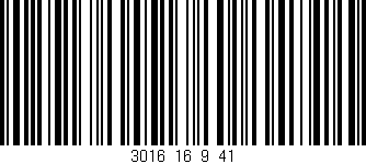 Código de barras (EAN, GTIN, SKU, ISBN): '3016_16_9_41'
