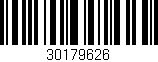 Código de barras (EAN, GTIN, SKU, ISBN): '30179626'