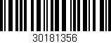 Código de barras (EAN, GTIN, SKU, ISBN): '30181356'