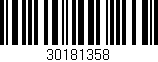 Código de barras (EAN, GTIN, SKU, ISBN): '30181358'