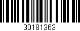 Código de barras (EAN, GTIN, SKU, ISBN): '30181363'