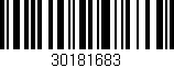 Código de barras (EAN, GTIN, SKU, ISBN): '30181683'