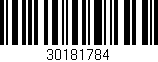 Código de barras (EAN, GTIN, SKU, ISBN): '30181784'