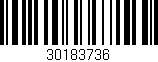 Código de barras (EAN, GTIN, SKU, ISBN): '30183736'