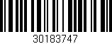 Código de barras (EAN, GTIN, SKU, ISBN): '30183747'