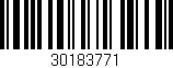Código de barras (EAN, GTIN, SKU, ISBN): '30183771'