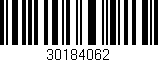 Código de barras (EAN, GTIN, SKU, ISBN): '30184062'