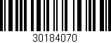 Código de barras (EAN, GTIN, SKU, ISBN): '30184070'