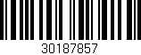 Código de barras (EAN, GTIN, SKU, ISBN): '30187857'