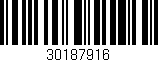 Código de barras (EAN, GTIN, SKU, ISBN): '30187916'