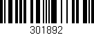Código de barras (EAN, GTIN, SKU, ISBN): '301892'